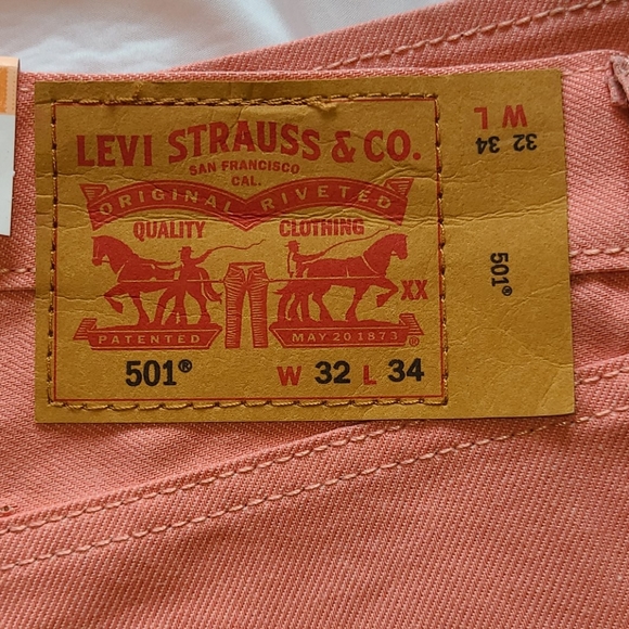 Levi's 501 pink raw men's jeans - Picture 2 of 16
